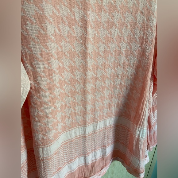 Cecilia Copenhagen Pink Handloom Keffiyeh Pattern Boxy Blouse $329 Medium - Picture 2 of 11